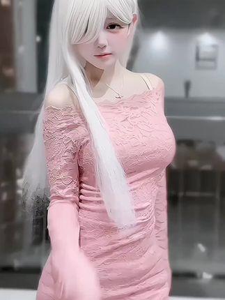 小以很乖微密圈作品展示维吾尔族盛装与花园景致的完美融合