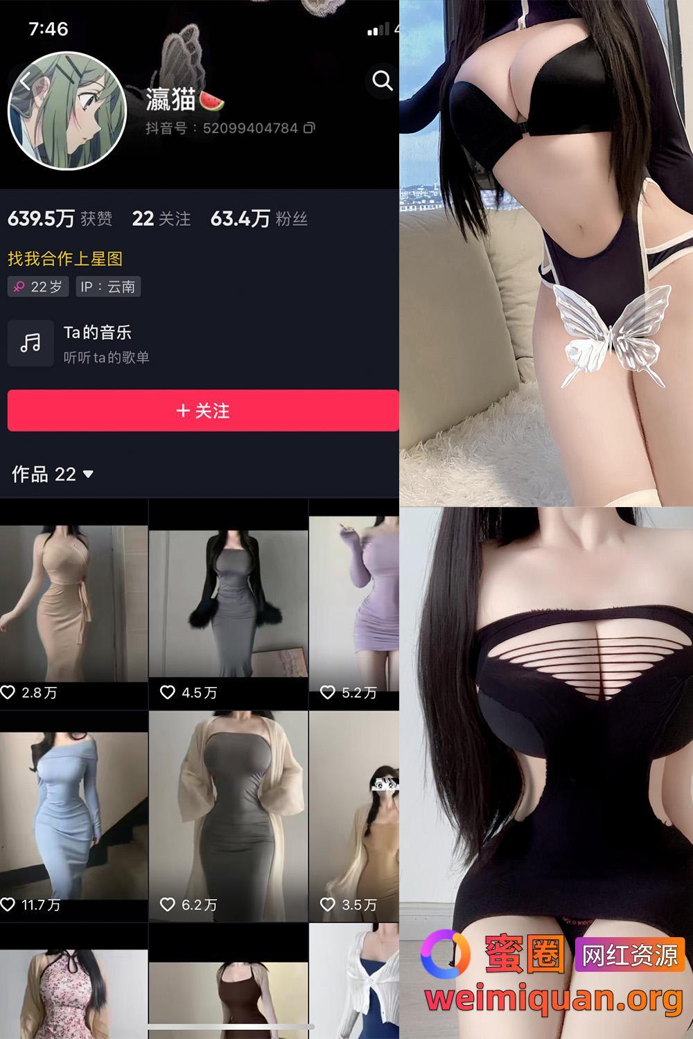 抖音大雷细腰网红 瀛猫 微密圈 觅圈 资源合集 NO.050期 【22P1V】最新至：2024.5.6资源在线观看