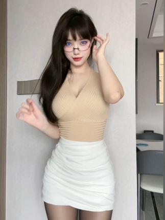 抖音网红琳铛铛微密圈作品资源粉色短裙穿搭，引发时尚热潮